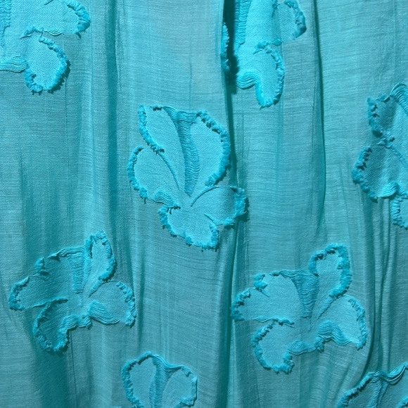 Sundance Light Teal/Turquoise Fanciful Florals Dress Size XL NWT - Picture 4 of 7